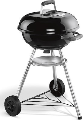 Weber Ανοξείδωτη Στρογγυλή Charcoal Grill with Wheels 47cm