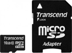 Transcend Premium 200x microSDHC 16GB Class 10 High Speed με αντάπτορα