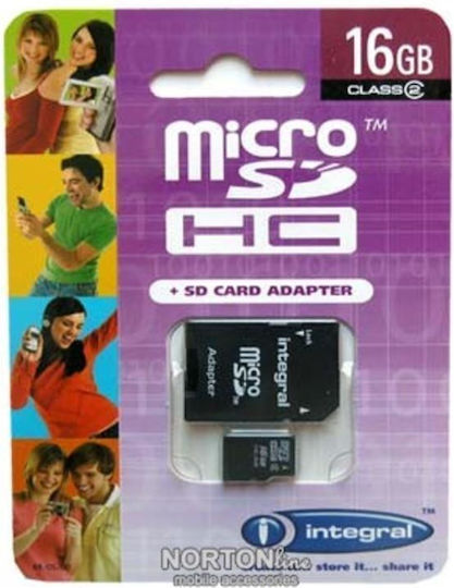 Integral microSDHC 16GB with Adapter