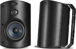 Polk Audio Passive Wall-mounted Speakers 100W Atrium6 (Pair) 19.5x22.2x26.7cm Black