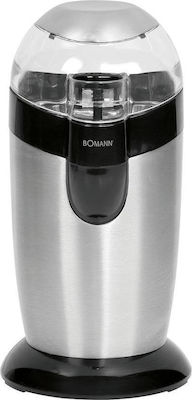 Bomann KSW 445 CB 604451 Râșniță electrică pentru cafea 120W cu capacitate de boabe 40gr Argint