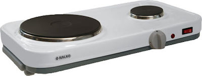 Kalko K6644 Countertop Burner Emaille Double Weiß