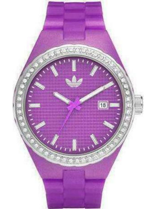 adidas Cambridge Women's Watch with Purple Rubber Strap