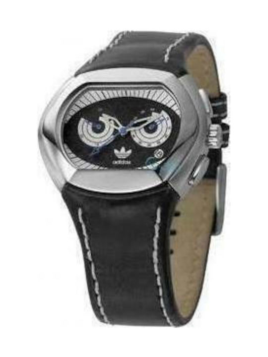 adidas Watch Battery with Black Leather Strap