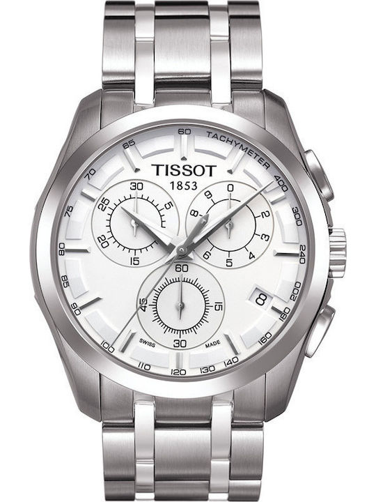 Tissot Couturier Men's Watch 42mm Chronograph Battery with Silver Stainless Steel Bracelet Tissot Couturier Men's Watch 42mm Chronograph Battery with Silver Stainless Steel Bracelet