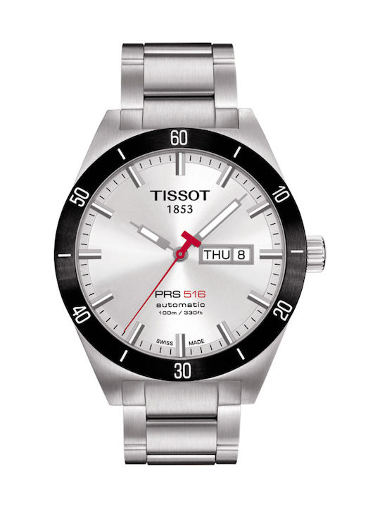 Tissot .00 Ανδρικό Ρολόι 42mm Αυτόματο με Ασημί Μεταλλικό Μπρασελέ