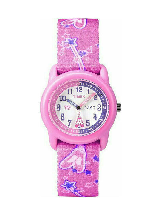 Timex Kids Analog Watch with Rubber/Plastic Strap Pink