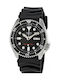 Seiko 5 Sports Automatic Watch with Rubber Strap Black
