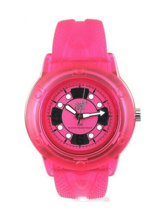Visetti Watch with Pink Rubber Strap