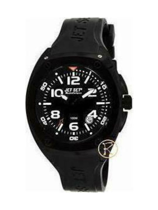 Jet Set J3282B-267 Watch with Black / Black Rubber Strap J3282B-267