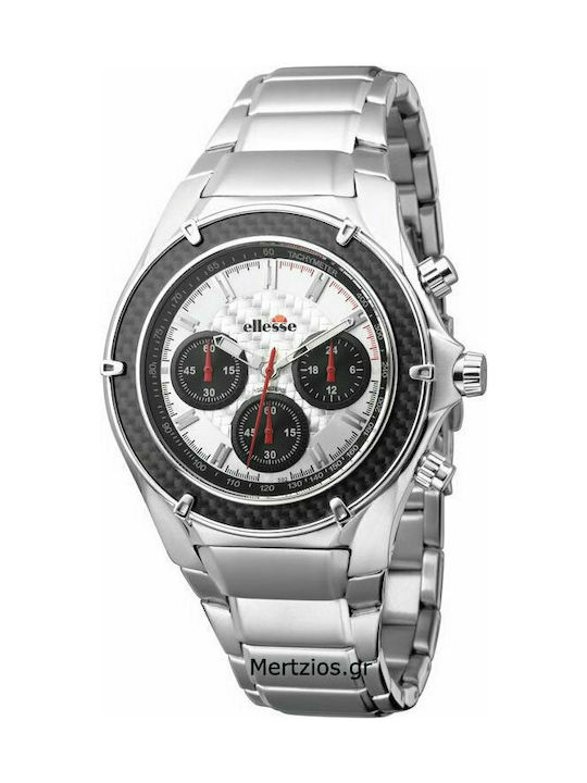 Ellesse 03-0380-502 Watch Chronograph Battery with Silver Metal Bracelet 03-0380-502