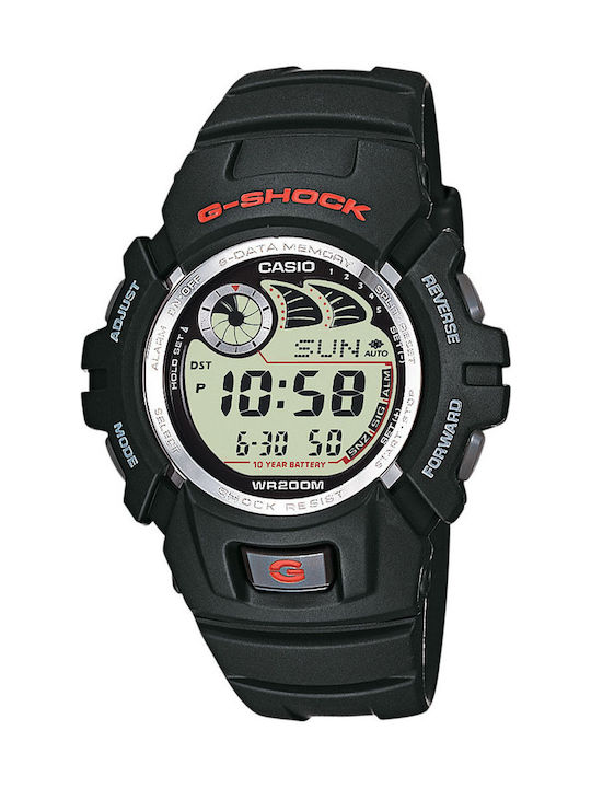 Casio G-Shock Ψηφιακό Ρολόι Μπαταρίας με Καουτσούκ Λουράκι σε Μαύρο χρώμα