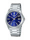 Casio Men's Watch 38mm Battery with Silver Metal Bracelet