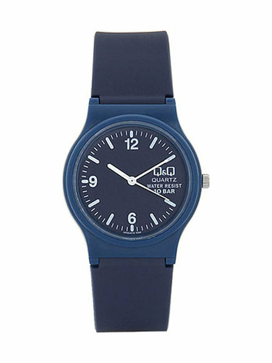 Q&Q Γυναικείο Ρολόι 33mm Μπαταρίας με Μπλε Καου...