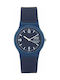 Q&Q Watch with Blue Rubber Strap