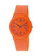 Q&Q Watch with Orange Rubber Strap