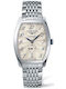 Longines L26434736 Ανδρικό Ρολόι Μπαταρίας με Ασημί Μεταλλικό Μπρασελέ