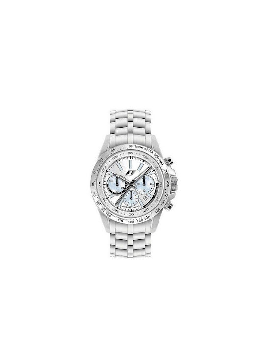 Jacques Lemans Watch Chronograph with Silver Metal Bracelet