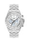 Jacques Lemans F5006F Womens Watch Chronograph Battery with Silver Stainless Steel Bracelet