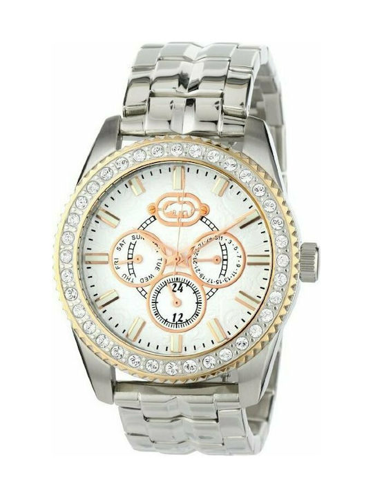 Marc Ecko Uhr Chronograph mit Silber Metallarmband