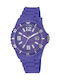 Q&Q A430J008Y Watch with Purple Rubber Strap A430J008Y