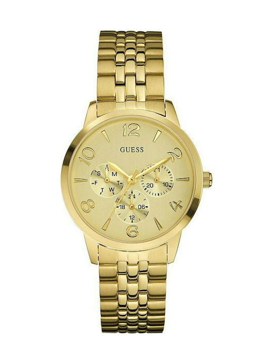 Guess Uhr Chronograph mit Gold Metallarmband