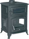 Syrios KS-7002T Fontă Soba pe lemne cu Cuptor 13.5kW Gri