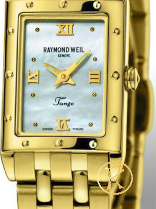 Raymond Weil Women's Watch with Gold Metal Bracelet