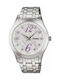 Casio LTF-124D-7ADR Watch with Silver Metal Bracelet LTF-124D-7ADR