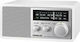 Sangean WR-11 Retro Tabletop Radio Rechargeable with Bluetooth White