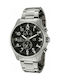 Invicta Watch Chronograph Battery with Silver Metal Bracelet 0379