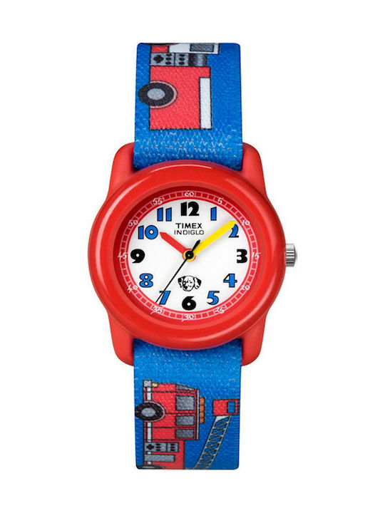 Timex Kinder Analoguhr mit Kautschuk/Plastik Armband Blau