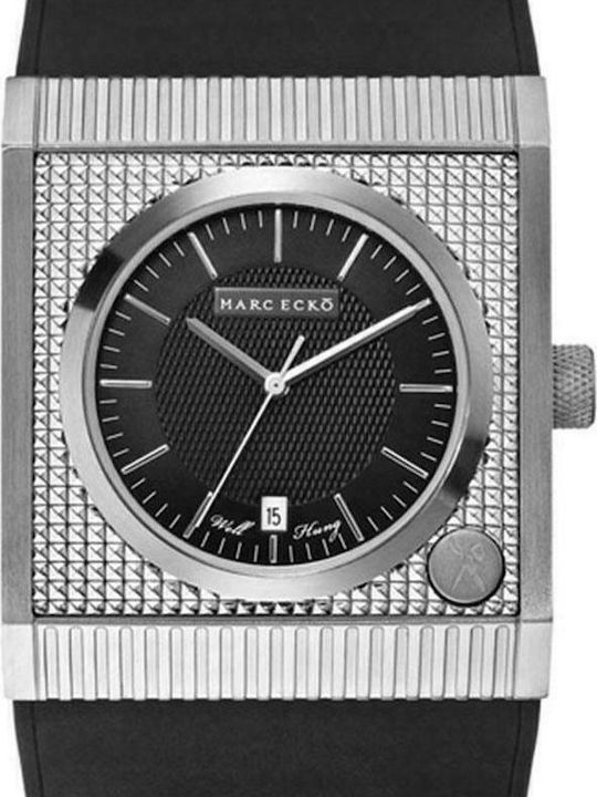 Marc Ecko Ανδρικό Ρολόι 42mm Μπαταρίας με Μαύρο Καουτσούκ Λουράκι