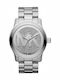 Michael Kors Runway Γυναικείο Ρολόι 45mm Μπαταρίας με Ασημί Μεταλλικό Μπρασελέ