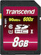 Transcend Ultimate 600x SDHC 8GB Class 10 U1 UHS-I