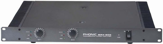 Phonic MAX-500 PA Power Amplifier 2 Channels 120W/4Ω 90W/8Ω Black