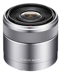 Sony Crop Camera Lens 30mm f/3.5 Standard / Macro for Sony E Mount Silver