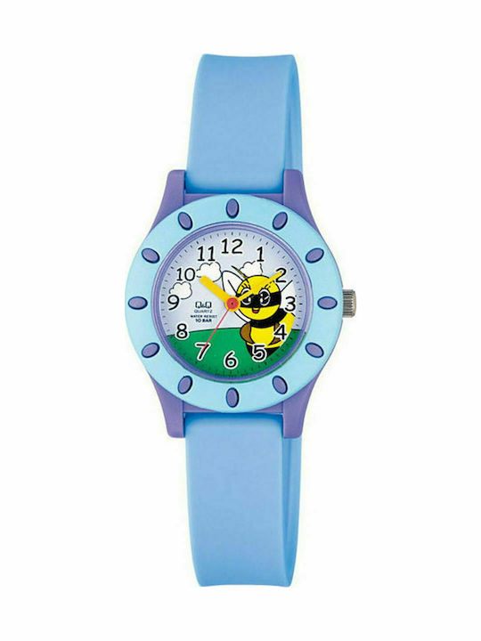 Q&Q Παιδικό Αναλογικό Ρολόι 30mm Γαλάζιο