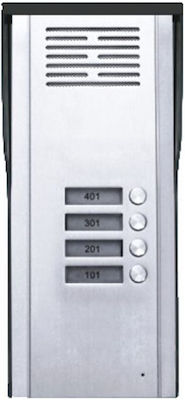 Home Intercom Push Button Panel for 4 Apartments