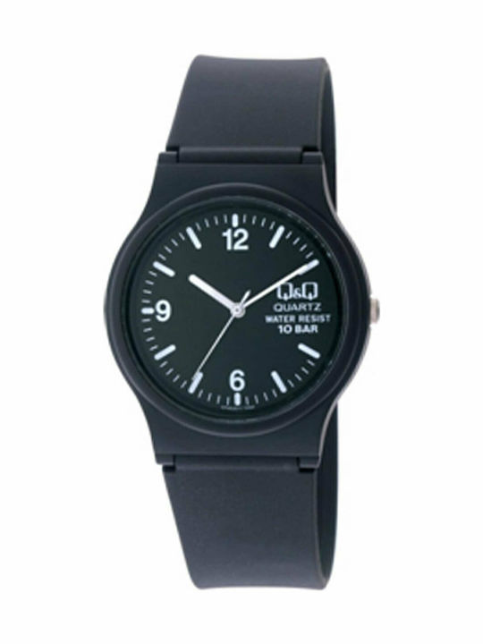 Q&Q Γυναικείο Ρολόι 33mm Μπαταρίας με Μαύρο Καο...