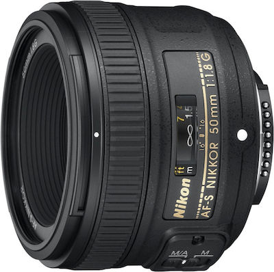Nikon Full Frame Camera Lens AF-S Nikkor 50mm f/1.8G Steady for Nikon F Mount Black