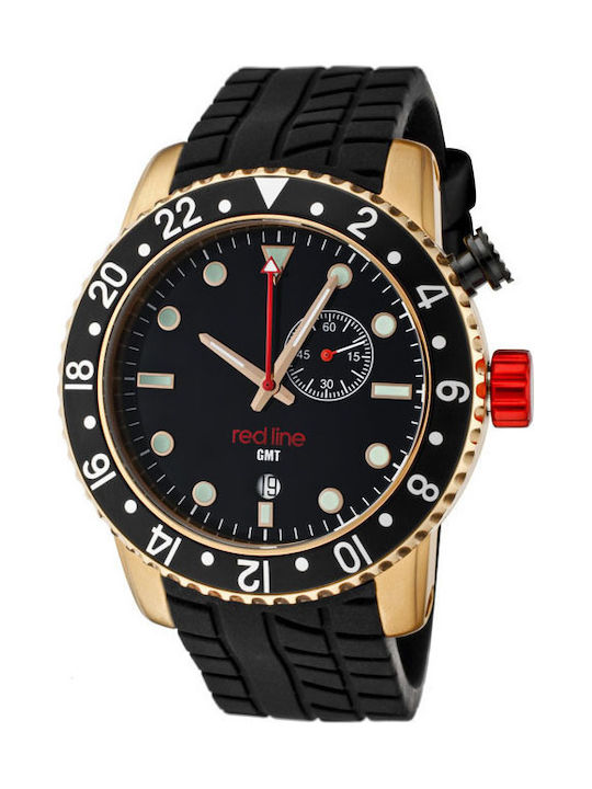 Redline RL-10002 Watch Battery with Black Rubber Strap