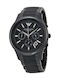 Emporio Armani Herrenuhr 43mm Chronograph Batterie mit Schwarz Keramikarmband