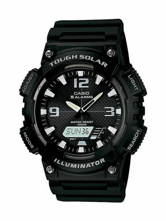 Casio Men's Watch 46.6mm Solar with Black Rubbe...