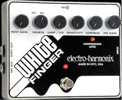 Electro-Harmonix White Finger Pedals Compressor Electric Guitar and Electric Bass