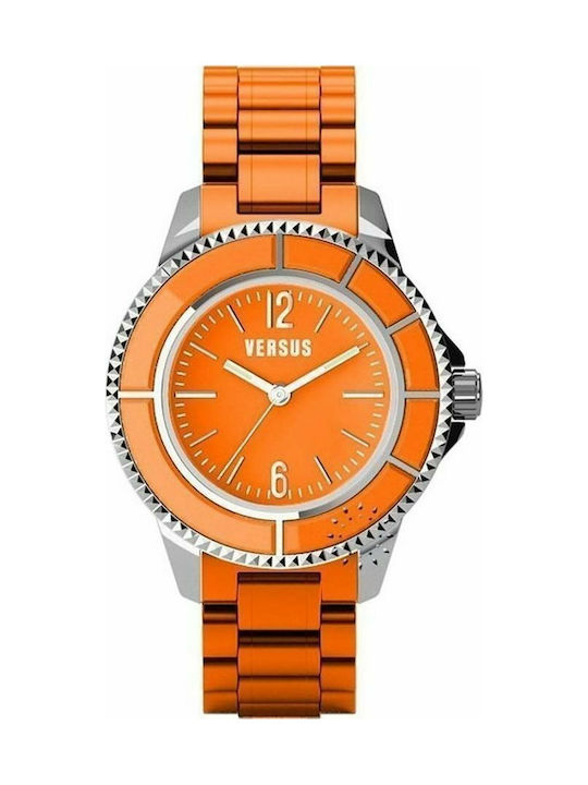 Versus by Versace 3C6120 Watch with Orange Rubber Strap