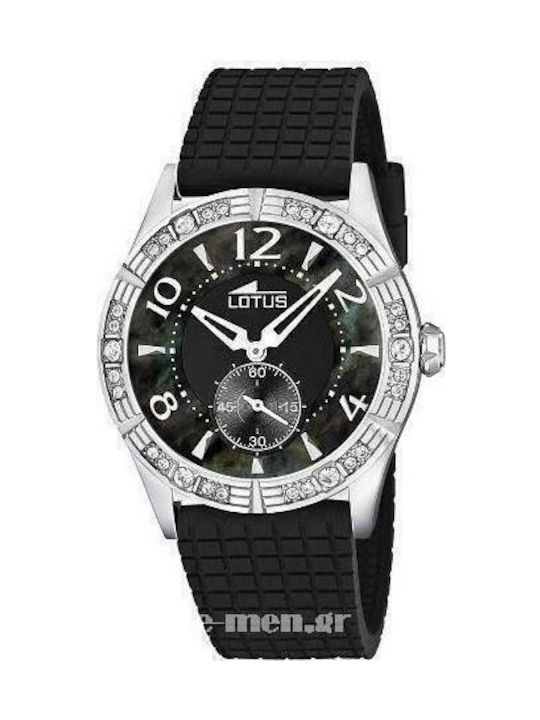 Lotus Watches Ceas de Damă cu Negru Curea din C...