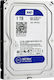 Western Digital Blue 1TB HDD Σκληρός Δίσκος 3.5" SATA III 7200rpm με 64MB Cache για Desktop
