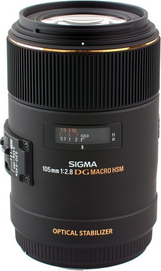 Sigma Full Frame Camera Lens 105mm F2.8 EX DG OS HSM Telephoto / Macro for Nikon F Mount Black