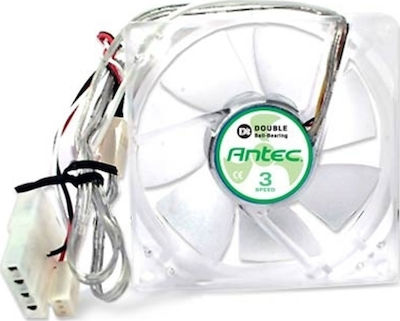 Antec TriCool 80 DBB Case Fan με Σύνδεση 4-Pin Molex / 3-Pin Λευκό